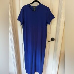 Ralph Lauren Blue Dress Crew Neck Short Sleeve